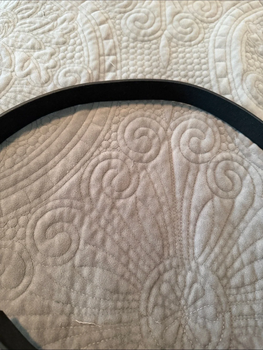 44 inch Black Leather Belt with Gold Crescent Moon Buckle